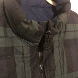 VTG Outdoor Exchange Navy/plaid reversible Puffer Vest Cotton